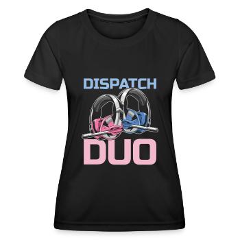 Centre d’opérations du centre de contrôle des appels d’urgence - T-shirt sport Femme - noir - Devant - AI Model Female 172 light (172cm)