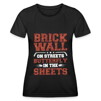 Eishockey Torwart - Frauen Funktions-T-Shirt - Schwarz - Vorne - AI Model Female 172 light (172cm)