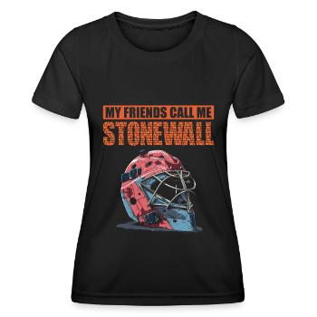 Hockey sur glace Gardien de but Gardien de but - T-shirt sport Femme - noir - Devant - AI Model Female 172 light (172cm)