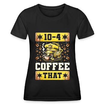 Centre d’opérations du centre de contrôle des appels d’urgence - T-shirt sport Femme - noir - Devant - AI Model Female 172 light (172cm)