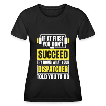Notruf Leitstelle Einsatzzentrale - Frauen Funktions-T-Shirt - Schwarz - Vorne - AI Model Female 172 light (172cm)