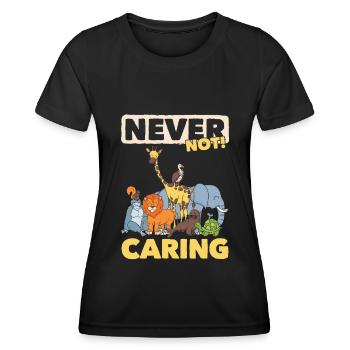 Gardien de zoo Gardien de zoo - T-shirt sport Femme - noir - Devant - AI Model Female 172 light (172cm)