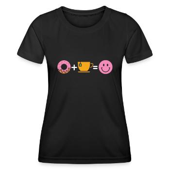 Donut - Frauen Funktions-T-Shirt - Schwarz - Vorne - AI Model Female 172 light (172cm)