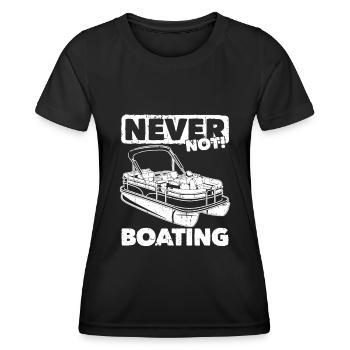 Pontoon boat - Women's Functional T-Shirt - black - Front - AI Model Female 172 light (172cm)