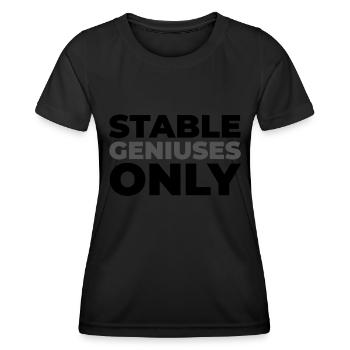 Sports équestres équestres à cheval - T-shirt sport Femme - noir - Devant - AI Model Female 172 light (172cm)