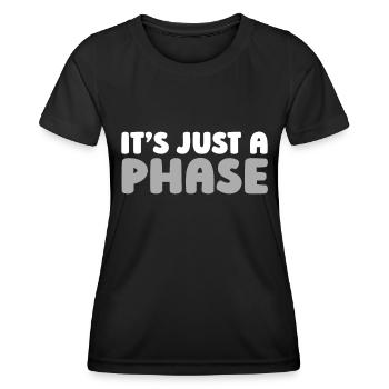 Mond Luna Juste une phase de lune - T-shirt sport Femme - noir - Devant - AI Model Female 172 light (172cm)
