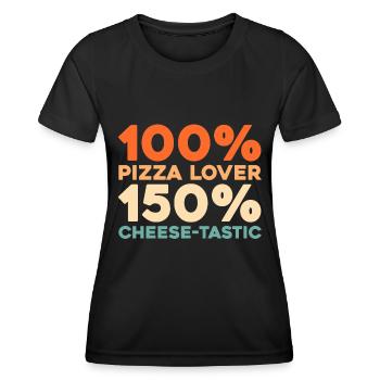 Pizza - Frauen Funktions-T-Shirt - Schwarz - Vorne - AI Model Female 172 light (172cm)