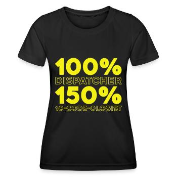 Notruf Leitstelle Einsatzzentrale - Frauen Funktions-T-Shirt - Schwarz - Vorne - AI Model Female 172 light (172cm)