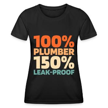 Plumber Installer - Women's Functional T-Shirt - black - Front - AI Model Female 172 light (172cm)
