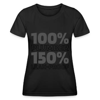 Plumber Installer - Women's Functional T-Shirt - black - Front - AI Model Female 172 light (172cm)