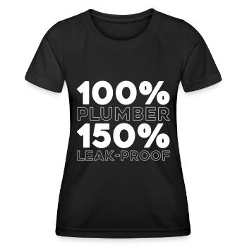 Plumber Installer - Women's Functional T-Shirt - black - Front - AI Model Female 172 light (172cm)