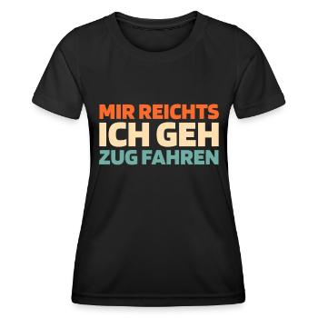 Conducteur de train Conducteur de train - T-shirt sport Femme - noir - Devant - AI Model Female 172 light (172cm)