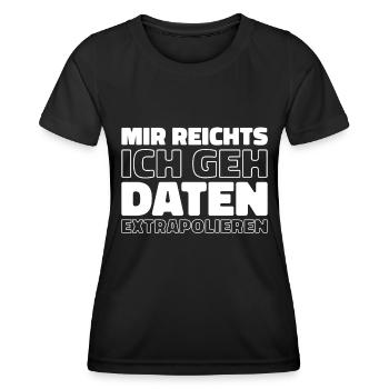 Analyste de données en science des données - T-shirt sport Femme - noir - Devant - AI Model Female 172 light (172cm)