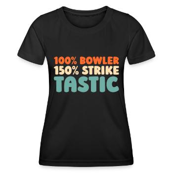 Bowling Bowlen Bowler - Frauen Funktions-T-Shirt - Schwarz - Vorne - AI Model Female 172 light (172cm)
