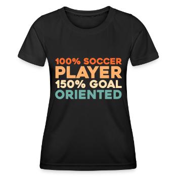 Soccer Soccer Players - Women's Functional T-Shirt - black - Front - AI Model Female 172 light (172cm)