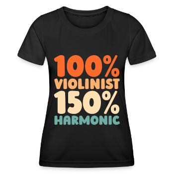 Violin Violin - Women's Functional T-Shirt - black - Front - AI Model Female 172 light (172cm)