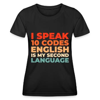 Notruf Leitstelle Einsatzzentrale - Frauen Funktions-T-Shirt - Schwarz - Vorne - AI Model Female 172 light (172cm)