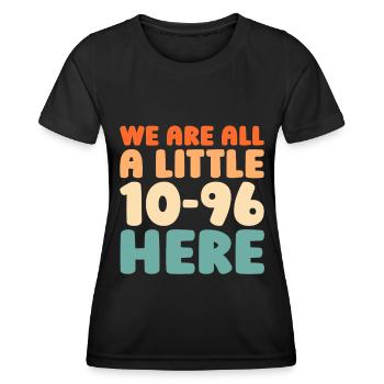Notruf Leitstelle Einsatzzentrale - Frauen Funktions-T-Shirt - Schwarz - Vorne - AI Model Female 172 light (172cm)