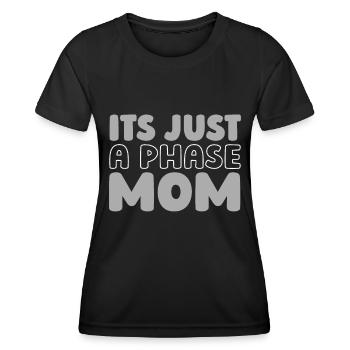 Mond Luna juste une phase de lune - T-shirt sport Femme - noir - Devant - AI Model Female 172 light (172cm)