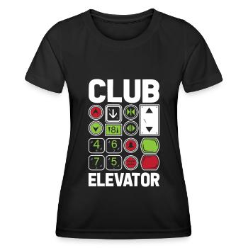 Fahrstuhl Aufzug Tasten - Frauen Funktions-T-Shirt - Schwarz - Vorne - AI Model Female 172 light (172cm)