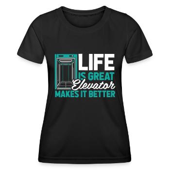 Elevator Elevator - Women's Functional T-Shirt - black - Front - AI Model Female 172 light (172cm)