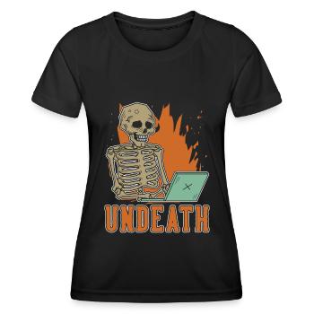 Developer Coder Programmer Skeleton Undeath - Women's Functional T-Shirt - black - Front - AI Model Female 172 light (172cm)