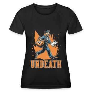 Postman Postman Squelette Mort-Vivant - T-shirt sport Femme - noir - Devant - AI Model Female 172 light (172cm)
