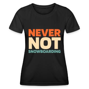 Snowboard Snowboarder - Women's Functional T-Shirt - black - Front - AI Model Female 172 light (172cm)