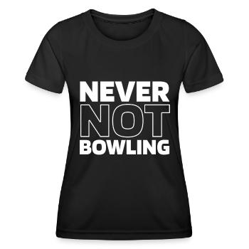 Bowling Bowlen Bowler - Frauen Funktions-T-Shirt - Schwarz - Vorne - AI Model Female 172 light (172cm)