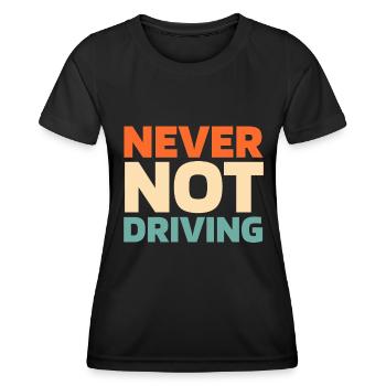 Lokführer Zugführer - Frauen Funktions-T-Shirt - Schwarz - Vorne - AI Model Female 172 light (172cm)