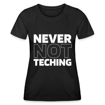 Enseignant Pédagogue - T-shirt sport Femme - noir - Devant - AI Model Female 172 light (172cm)