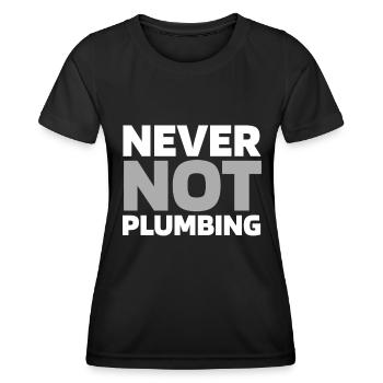 Plombier Plombier - T-shirt sport Femme - noir - Devant - AI Model Female 172 light (172cm)