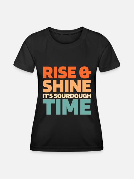 Sauerteig Brot - Frauen Funktions-T-Shirt - Schwarz