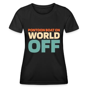 Pontonboot Bateau ponton sur World Off - T-shirt sport Femme - noir - Devant - AI Model Female 172 light (172cm)