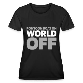 Pontonboot Bateau Ponton On World Off - T-shirt sport Femme - noir - Devant - AI Model Female 172 light (172cm)