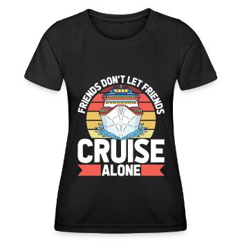 Kreuzfahrt - Frauen Funktions-T-Shirt - Schwarz - Vorne - AI Model Female 172 light (172cm)