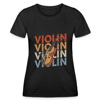 Violin Violin - Women's Functional T-Shirt - black - Front - AI Model Female 172 light (172cm)