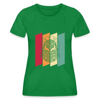 Pinguin Stammes Moon Phases - Frauen Funktions-T-Shirt - Kelly Green - Vorne - AI Model Female 172 dark (172cm)
