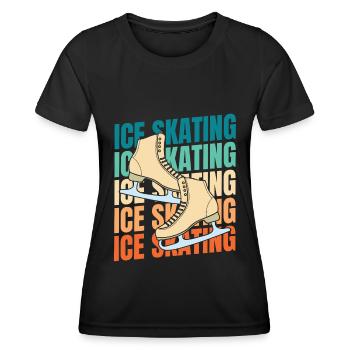 Patinage - T-shirt sport Femme - noir - Devant - AI Model Female 172 light (172cm)