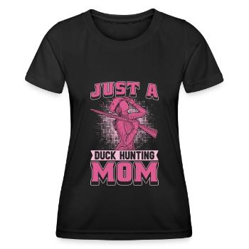 Duck Hunting Duck Hunting Mother - Women's Functional T-Shirt - black - Front - AI Model Female 172 light (172cm)