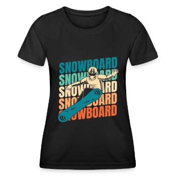 Snowboard Snowboarder - Women's Functional T-Shirt - black - Front - AI Model Female 172 light (172cm)