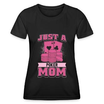 Poker juste une maman de poker - T-shirt sport Femme - noir - Devant - AI Model Female 172 light (172cm)