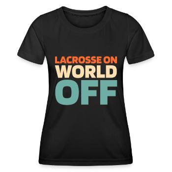 Lacrosse Lacrosse sur World Off - T-shirt sport Femme - noir - Devant - AI Model Female 172 light (172cm)