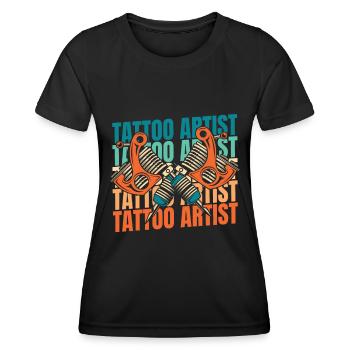 Tattoo artist tattoo - Women's Functional T-Shirt - black - Front - AI Model Female 172 light (172cm)