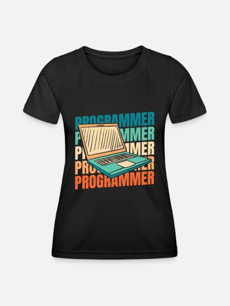 Entwickler Coder Programmierer - Frauen Funktions-T-Shirt - Schwarz