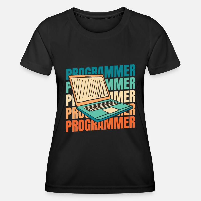 Entwickler Coder Programmierer - Frauen Funktions-T-Shirt - Schwarz