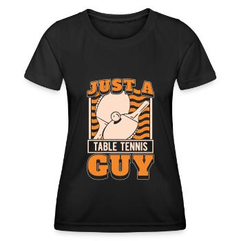 Tischtennis Pingpong Just A Table Tennis Guy - Women's Functional T-Shirt - black - Front - AI Model Female 172 light (172cm)