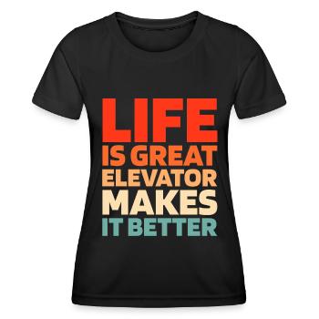 Elevator Elevator - Women's Functional T-Shirt - black - Front - AI Model Female 172 light (172cm)