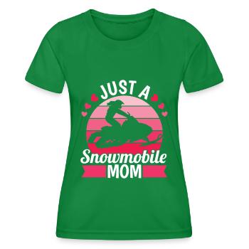 Snowmobile Snowmobile Mom - Women's Functional T-Shirt - kelly green - Front - AI Model Female 172 dark (172cm)