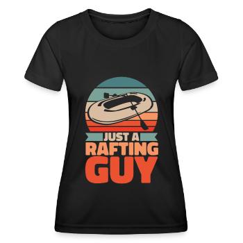 Rafting Just A Rafting Guy - Frauen Funktions-T-Shirt - Schwarz - Vorne - AI Model Female 172 light (172cm)